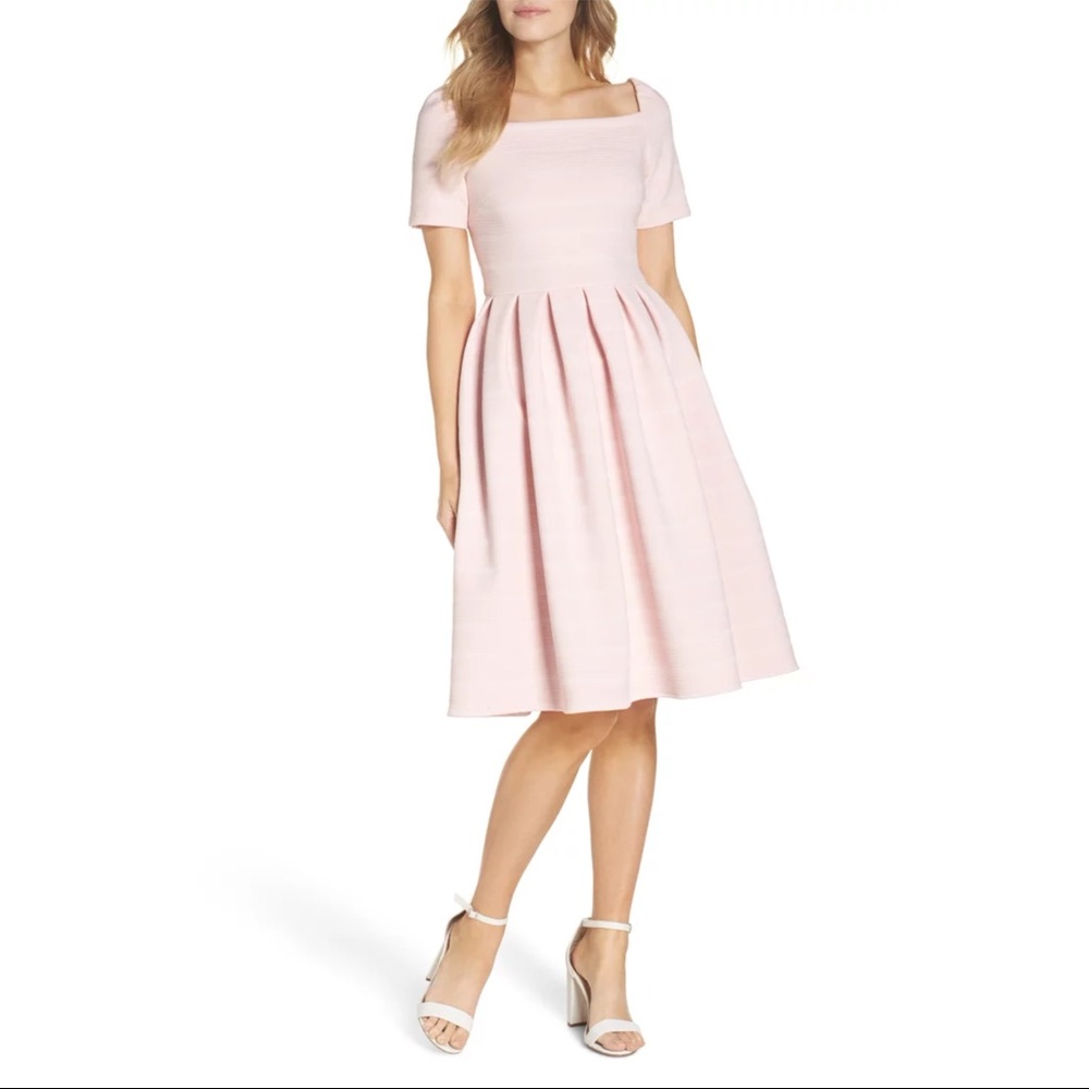 Gal Meets Glam Aria Pink Fit and Flare Dress Size 10